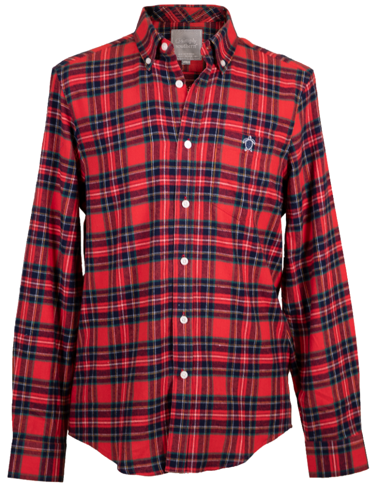 Simply Southern Guys Red Parker Dress Shirt – Prosperity Home, a