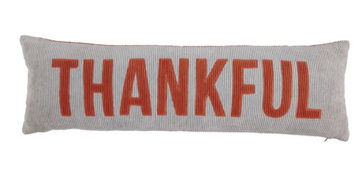 Mud Pie Happy Haunting/ Thankful Reversible Pillow