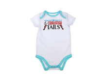 Load image into Gallery viewer, 3-6 Month Onesie: Snakes and Snails and Crawfish Tails Gulf Coast Baby Onesie