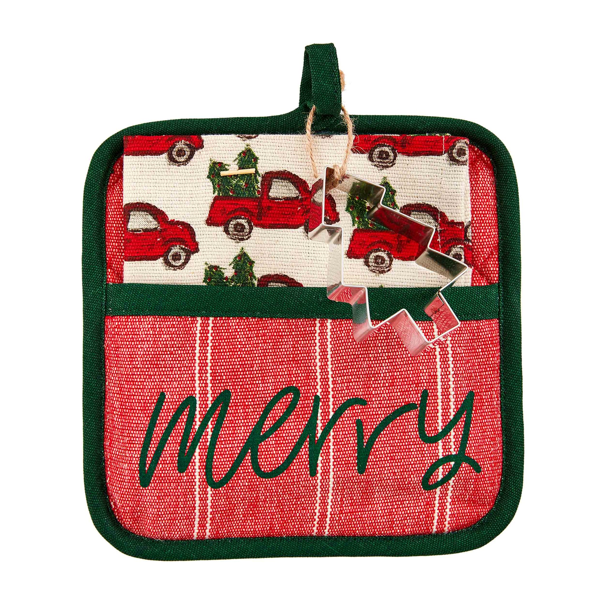 Mud Pie - Christmas Pattern Pot Holder Set – Kitchen Store & More