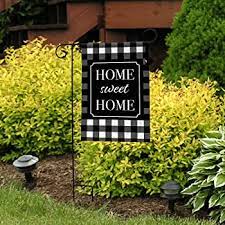 BRIARWOOD LANE HOME SWEET HOME CHECKERS SPRING GARDEN FLAG