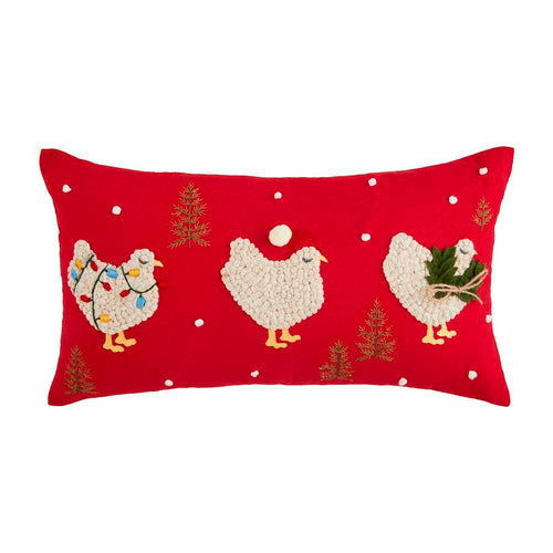 MUD PIE LUMBAR XMAS FARM ANIMAL PILLOW