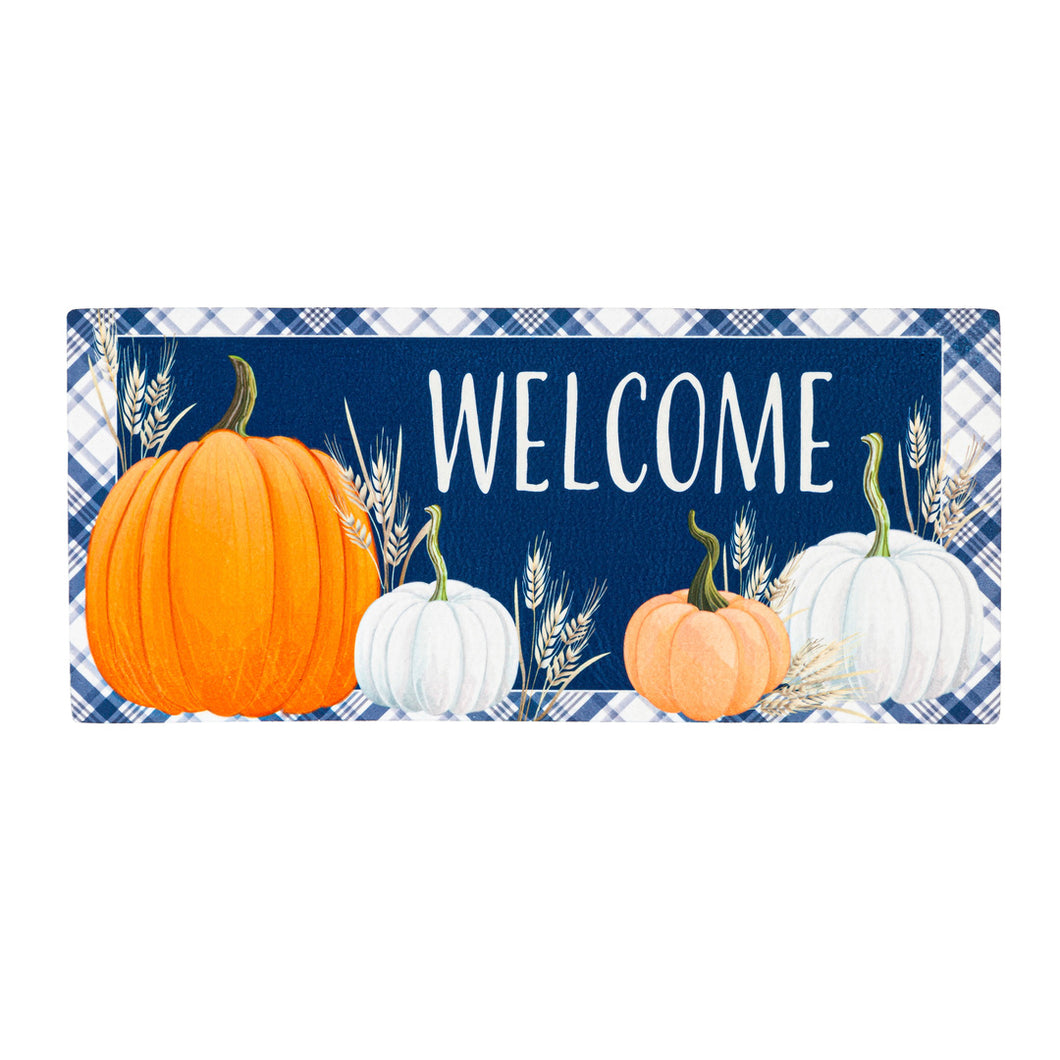 Evergreen Plaid Pumpkins Sassafras Switch Mat