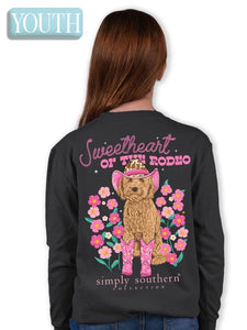 SIMPLY SOUTHERN COLLECTION YOUTH RODEO SWEETHEART LONG SLEEVE TSHIRT