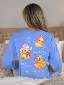 SIMPLY SOUTHERN COLLECTION DUCKS IN A ROW LONG SLEEVE TSHIRT