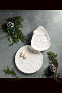 MUD PIE WHITE CHRISTMAS NESTED PLATTER SET