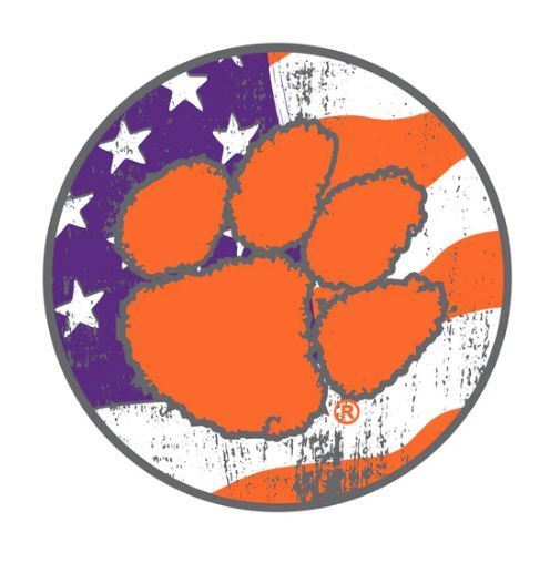 PALMETTO SHIRT CO. CLEMSON AMERICAN DECAL