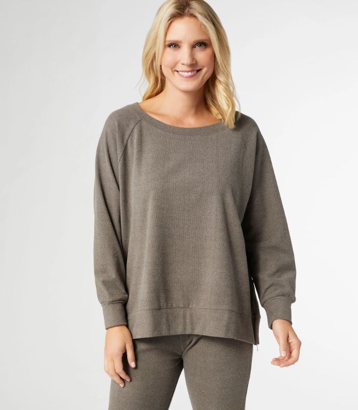 Coco & Carmen Weekend Brushed Size Zip Raglan Sleeve