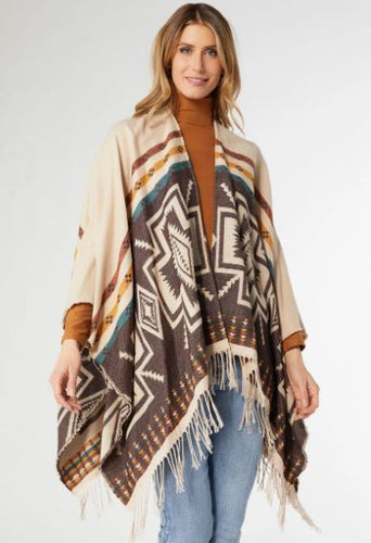 COCO & CARMEN LUZIA AZTEK WRAP WITH FRINGE