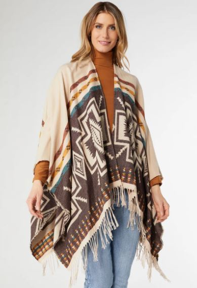 COCO & CARMEN LUZIA AZTEK WRAP WITH FRINGE