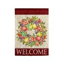 Evergreen Autumn Fruits Garden Flag