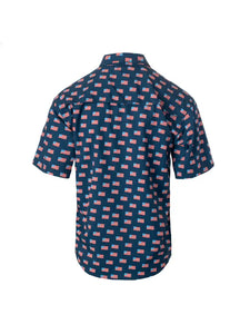 Fieldstone American Flag Button Down-Navy