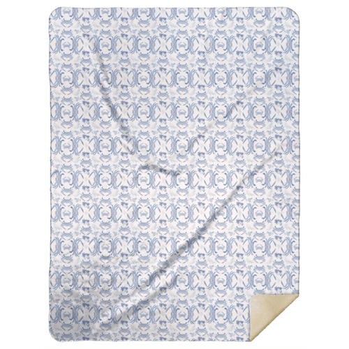 Blue Crab 60x80 Premium Mink Sherpa Blanket