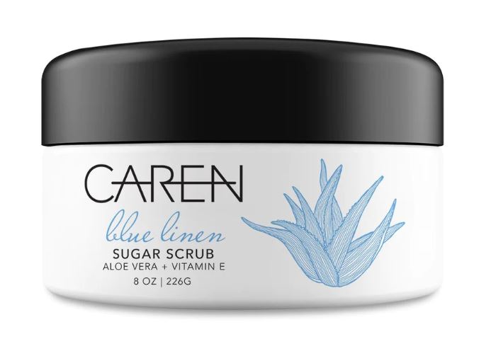 CAREN PEARL BLUE LINEN SCRUB