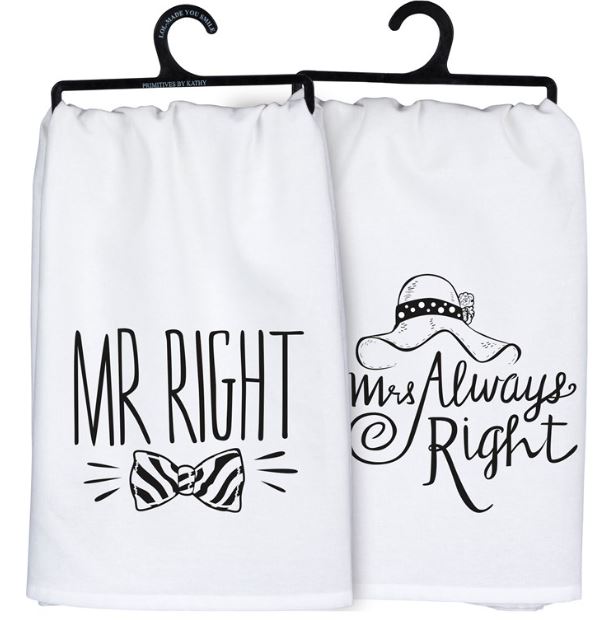 PBK MR & MRS. REVERSIBLE TEA TOWEL