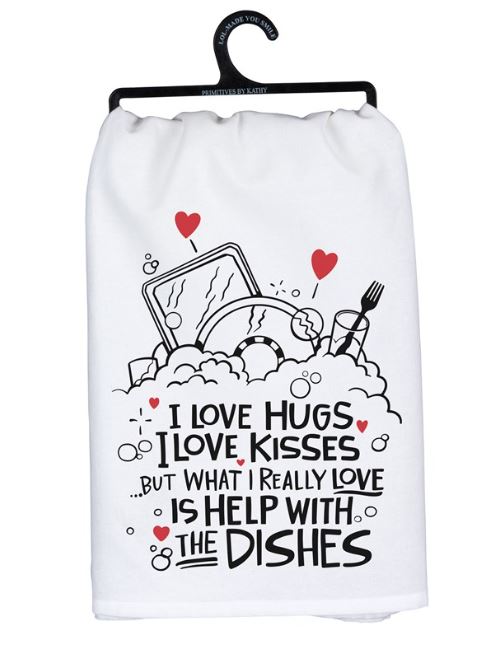 PBK I LOVE HUGS TEA TOWEL