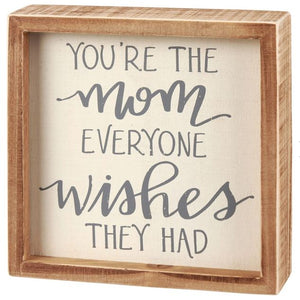 Primitives by Kathy You're the Best Mom Inset Box Sign