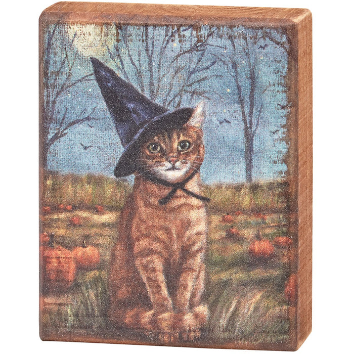 PBK CAT AS WITCH BLOCK SIGN