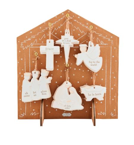 MUD PIE CEREMIC NATIVITY ORNAMENTS