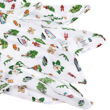 Load image into Gallery viewer, Gift Set: Louisiana Baby Muslin Swaddle Blanket and Burp Cloth/Bib Combo