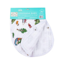 Load image into Gallery viewer, Gift Set: Louisiana Baby Muslin Swaddle Blanket and Burp Cloth/Bib Combo