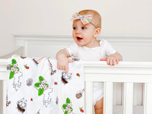 Load image into Gallery viewer, Gift Set: Massachusetts Floral Baby Muslin Swaddle Blanket and Burp Cloth/Bib Combo