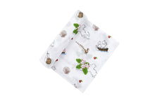 Load image into Gallery viewer, Gift Set: Massachusetts Floral Baby Muslin Swaddle Blanket and Burp Cloth/Bib Combo