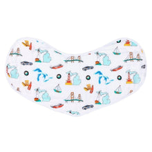 Load image into Gallery viewer, Gift Set: Michigan Baby Muslin Swaddle Blanket and Burp Cloth/Bib Combo