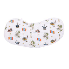 Load image into Gallery viewer, Gift Set: Mississippi Muslin Swaddle Baby Blanket and Burp Cloth/Bib Combo