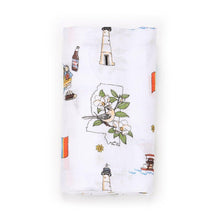 Load image into Gallery viewer, Gift Set: Mississippi Muslin Swaddle Baby Blanket and Burp Cloth/Bib Combo