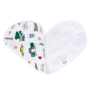 Gift Set: New York City Baby Muslin Swaddle Blanket and Burp Cloth/Bib Combo