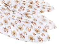 Load image into Gallery viewer, Gift Set: Shrimp&#39;n Grits Baby Muslin Swaddle Blanket and Burp Cloth/Bib Combo