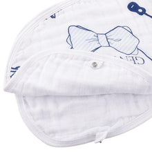 Load image into Gallery viewer, Gift Set: Southern Gentleman Baby Muslin Swaddle Blanket and Burp Cloth/Bib Combo