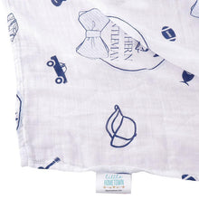 Load image into Gallery viewer, Gift Set: Southern Gentleman Baby Muslin Swaddle Blanket and Burp Cloth/Bib Combo