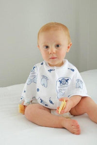 Gift Set: Southern Gentleman Baby Muslin Swaddle Blanket and Burp Cloth/Bib Combo