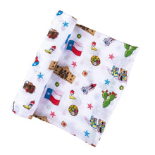 Load image into Gallery viewer, Gift Set: Texas Baby Unisex Muslin Swaddle Blanket and Burp Cloth/Bib Combo