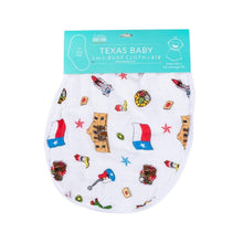 Load image into Gallery viewer, Gift Set: Texas Baby Unisex Muslin Swaddle Blanket and Burp Cloth/Bib Combo