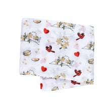 Load image into Gallery viewer, Gift Set: Virginia Baby Muslin Swaddle Blanket and Burp Cloth/Bib Combo (Floral)