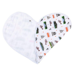 Gift Set: Washington D.C. Baby Muslin Swaddle Blanket and Burp Cloth/Bib Combo