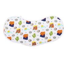 Load image into Gallery viewer, GiftSet: Arizona Baby Muslin Swaddle Blanket and Burp Cloth/Bib Combo