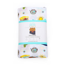 Load image into Gallery viewer, GiftSet: Arizona Baby Muslin Swaddle Blanket and Burp Cloth/Bib Combo