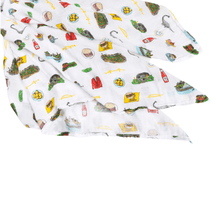 Load image into Gallery viewer, GiftSet: Pittsburgh Baby Muslin Swaddle Blanket and Burp Cloth/Bib Combo