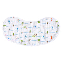 Load image into Gallery viewer, GiftSet: South Carolina Baby Muslin Swaddle Blanket and Burp Cloth/Bib Combo