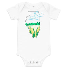 Load image into Gallery viewer, Illinois Cornfield Baby Onesie