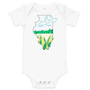 Illinois Cornfield Baby Onesie