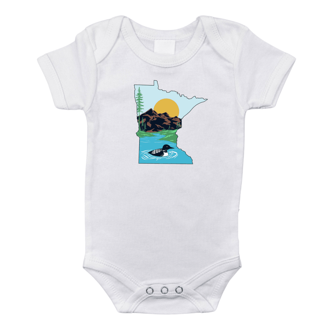 Minnesota Loon Baby Onesie – Prosperity Home, a Division of Prosperity Drug  Co.