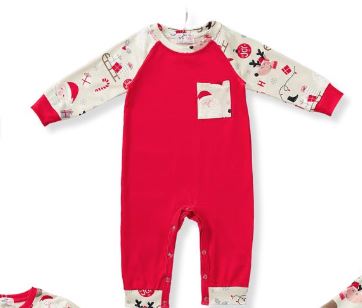 PETE & LUCY SANTA'S SLEIGH COLLECTION- BOY ROMPER