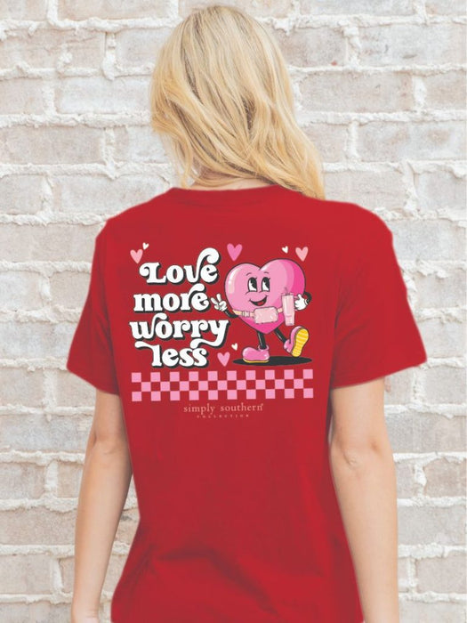 SIMPLY SOUTHERN COLLECTION LOVE MORE WORRY LESS TSHIRT