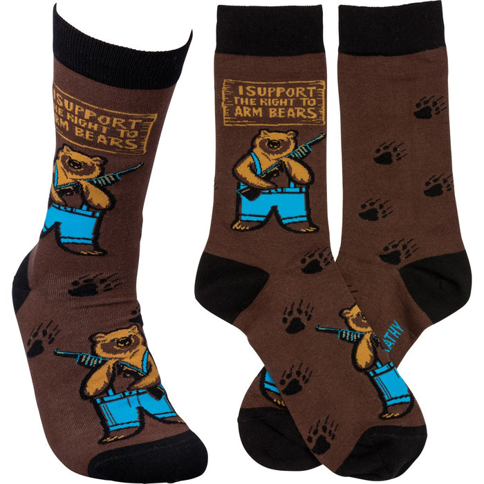 PBK I SUPPORT THE RIGHT TO ARM BEARS SOCKS