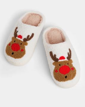 COCO & CARMEN HAPPY FEET SLIPPERS- REINDEER